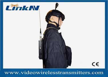 Передатчик COFDM QPSK HDMI использующей энергию полиции батареи видео- &amp; задержка AES256 CVBS H.264 низкое шифрование