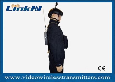 Передатчик COFDM HDMI Manpack военной полиции тактический видео- &amp; внутренная связь AES256 CVBS двухсторонняя батарея использующая энергию