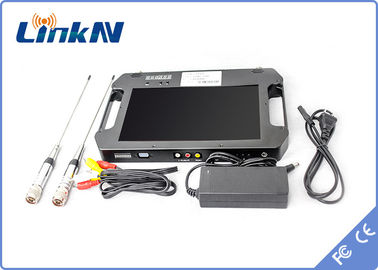 Handheld тактическое видео- шифрование FHD CVBS H.264 приемника COFDM QPSK AES256 с батареей дисплея использующей энергию