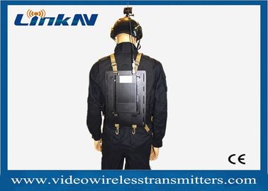 Передатчик COFDM HDMI Manpack военной полиции тактический видео- &amp; внутренная связь AES256 CVBS двухсторонняя батарея использующая энергию