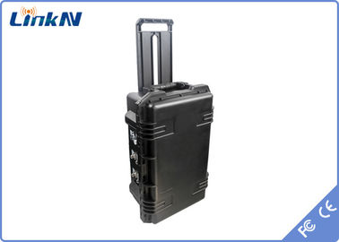 COFDM чемодан видеоприемник 4-канальный IP65 с батареей и дисплеем AES256 H.264 DC 12V