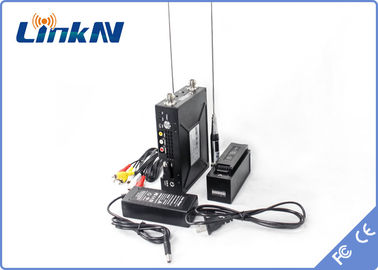 Тел-несенный тактический видео- передатчик батарея долгосрочного шифрования COFDM QPSK HDMI &amp; CVBS AES256 использующая энергию