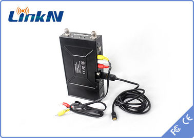 Передатчик COFDM QPSK HDMI Manpack полиции видео- &amp; задержка AES256 CVBS H.264 низкое шифрование