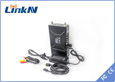 Передатчик COFDM QPSK HDMI полиции Manpack видео- &amp; задержка AES256 CVBS H.264 низкая ширина полосы частот шифрования 2-8MHz