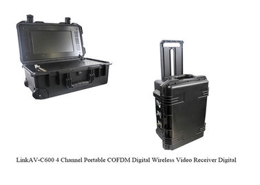 Видеоприемник COFDM HDMI CVBS с батареей и дисплеем поддерживает запись на картах HDD и TF
