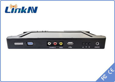 Handheld тактическое видео- шифрование FHD CVBS H.264 приемника COFDM QPSK AES256 с батареей дисплея использующей энергию