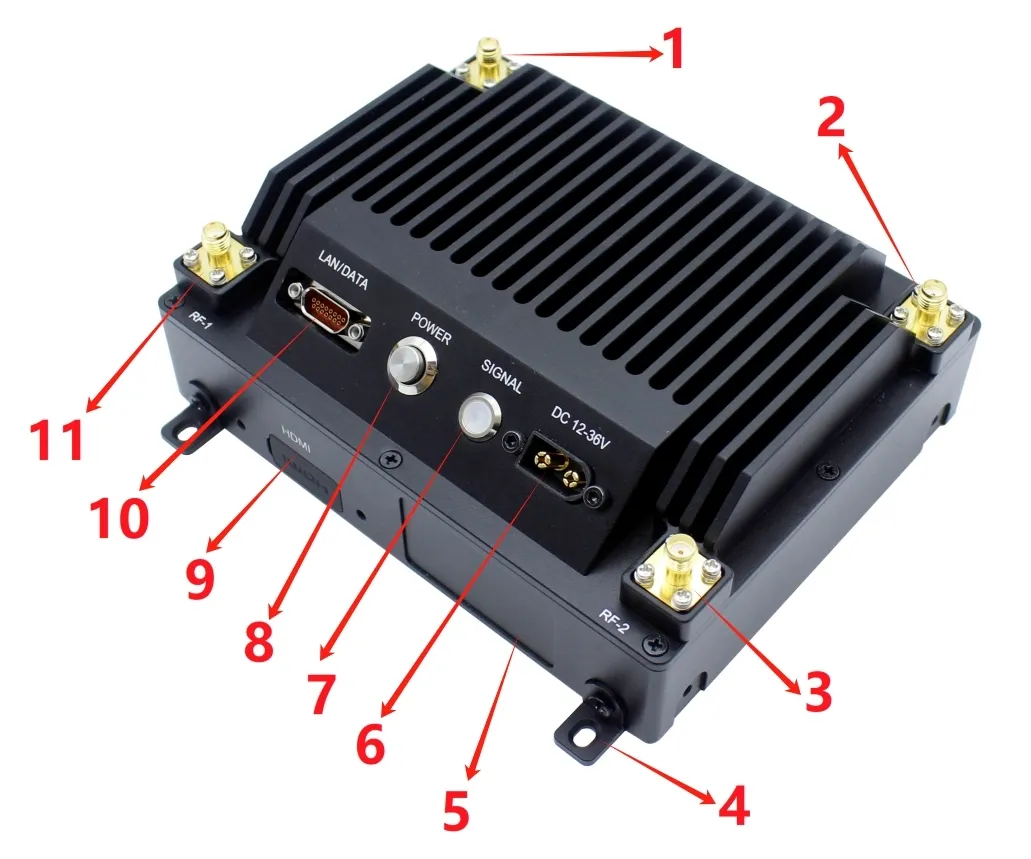 4W 40km Rugged MIMO Fhss Ifs Video IP Mesh Radio Drone Communication Module